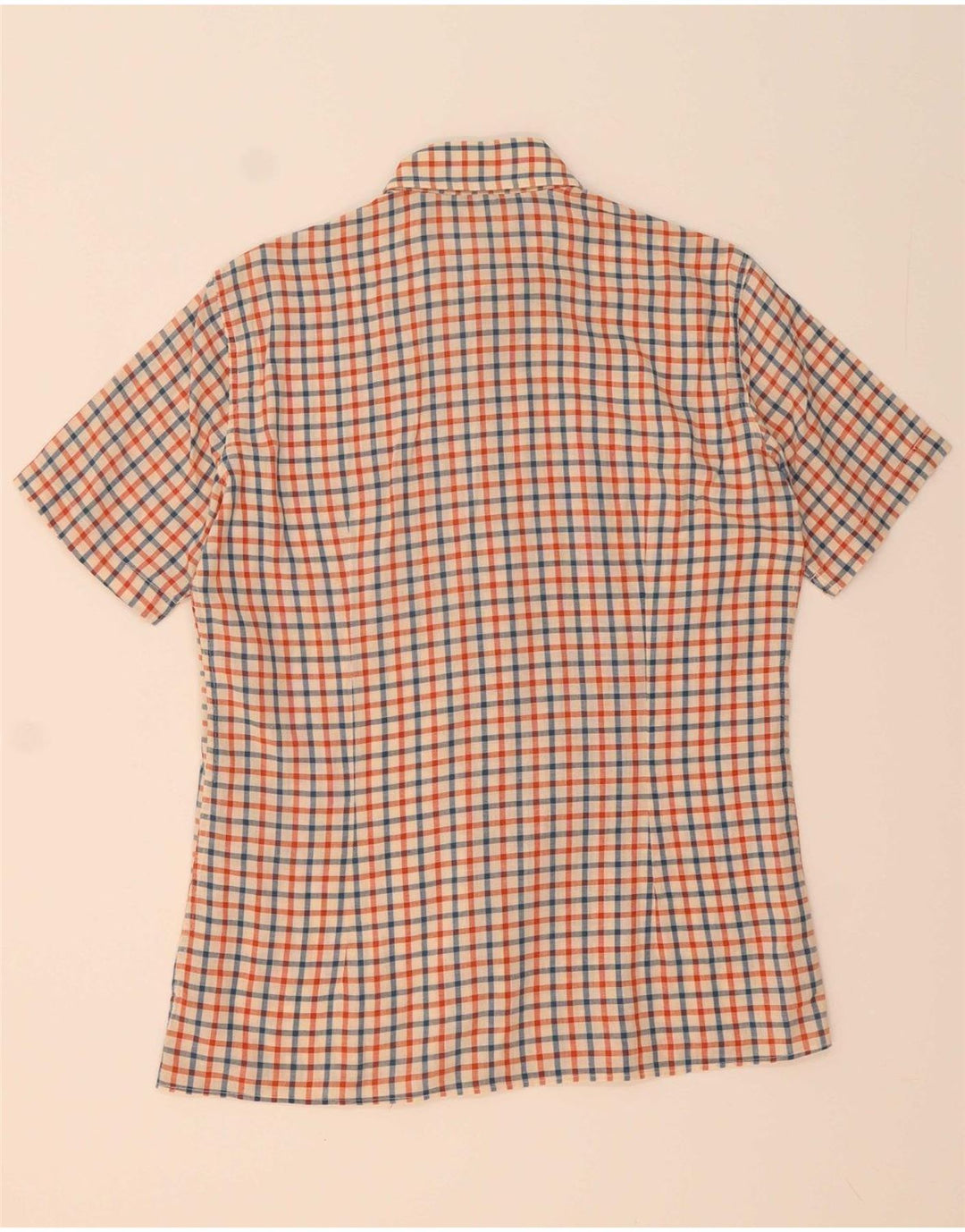 VINTAGE Mens Short Sleeve Shirt Medium Multicoloured Check