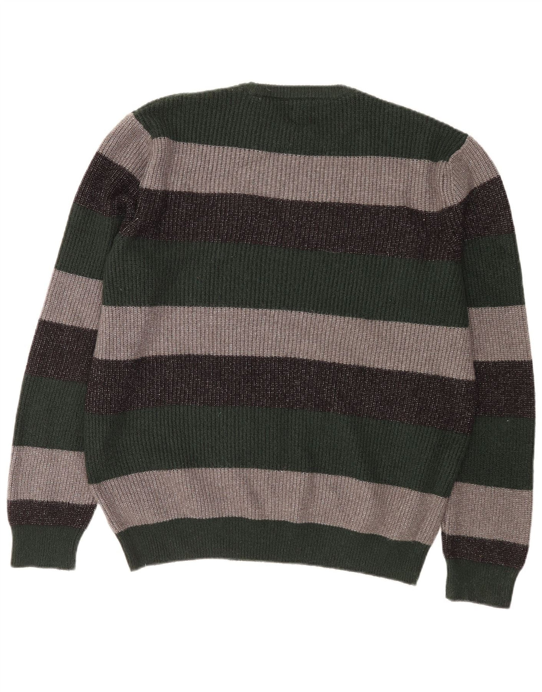 MARKS & SPENCER Herre sweater med rund hals XL flerfarvet stribet