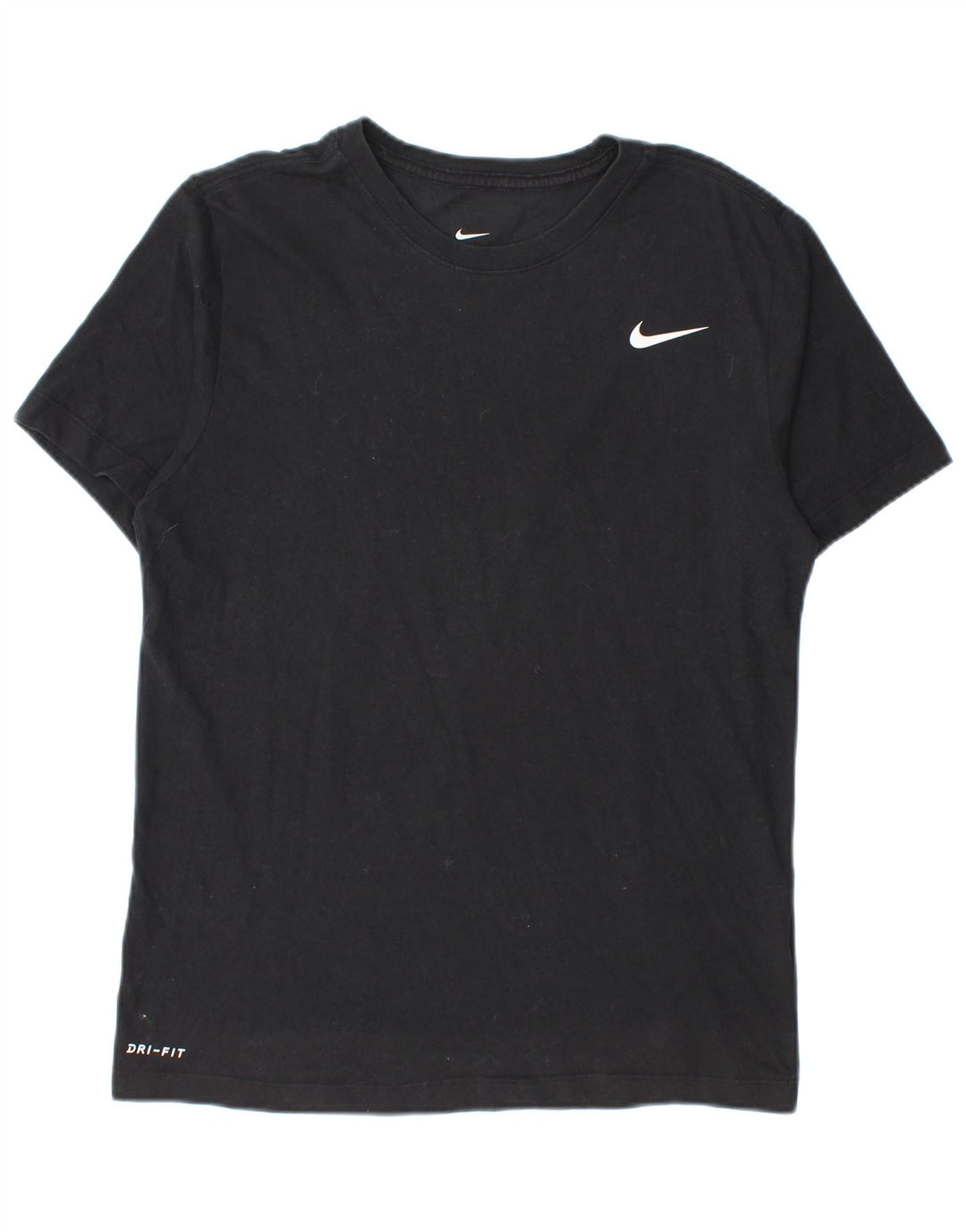 NIKE Mens Dri Fit T-Shirt Top Small Black Cotton