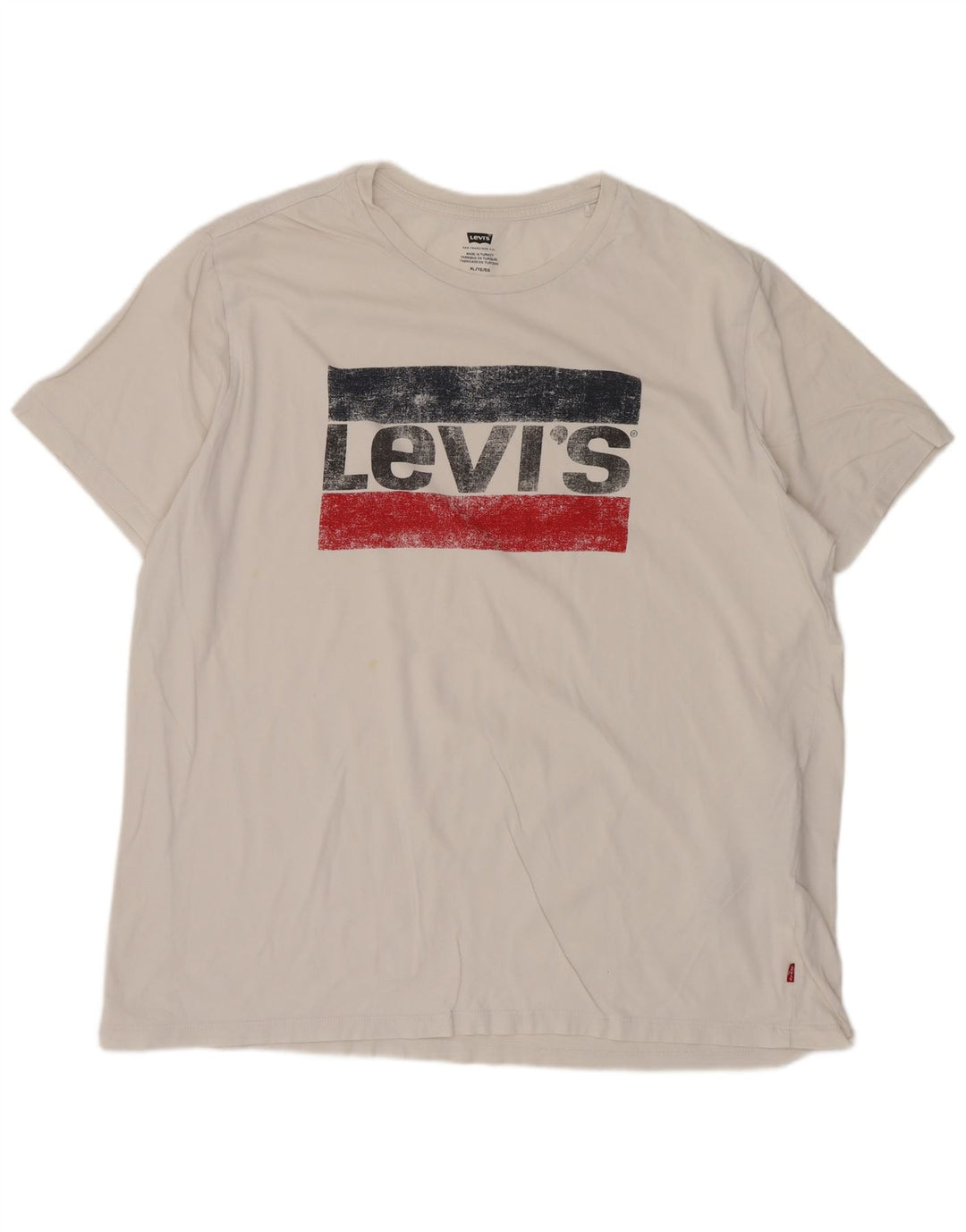 Levi's Herre grafisk T-shirt top XL hvid bomuld