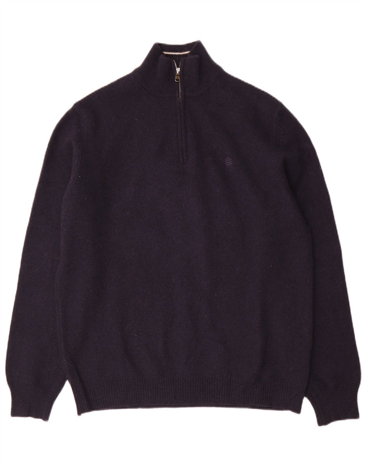 Marina Yachting Herre Zip Neck Jumper Sweater Large Navy Blue