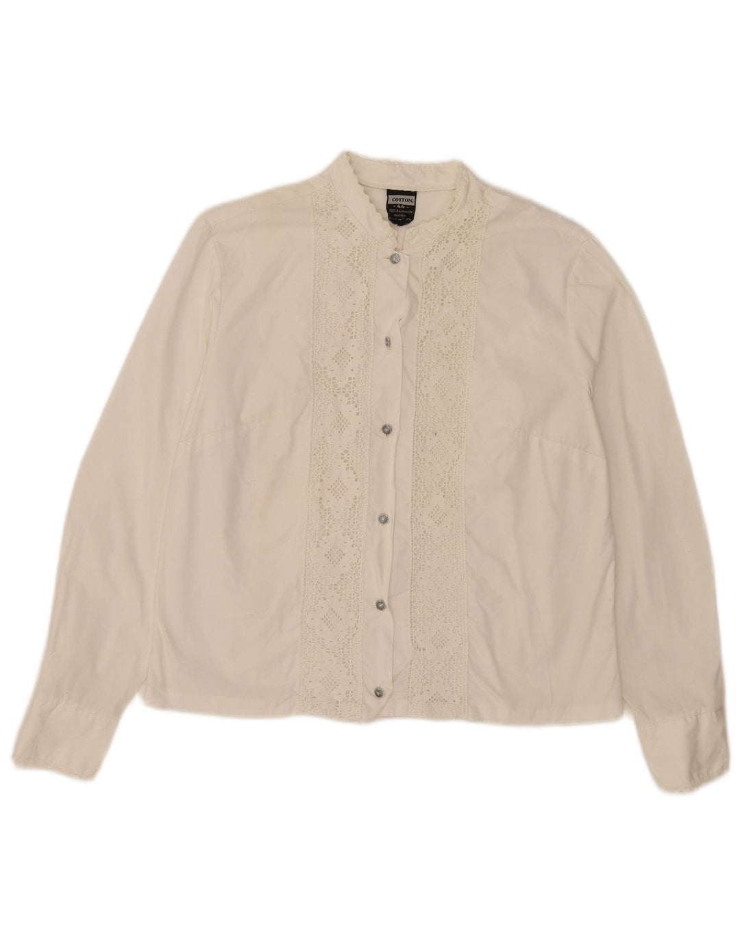 Vintage dameskjorte IT 44 Medium hvid bomuld