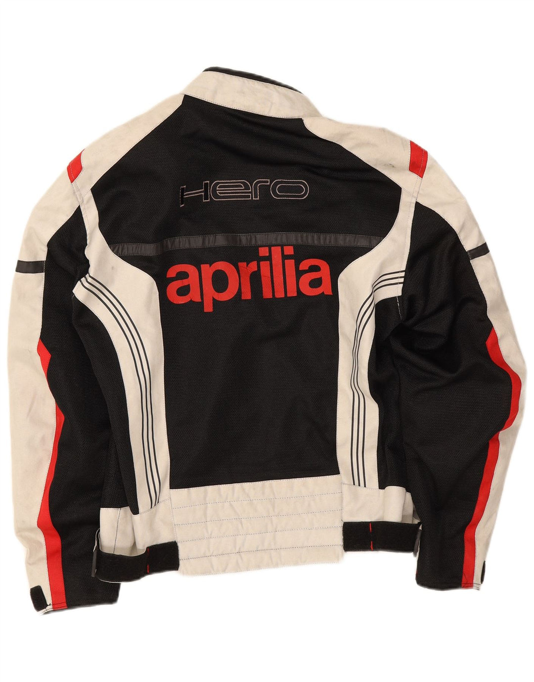 Aprilia Herre Graphic Racer Jacket UK 38 Medium Sort Colourblock Polyester