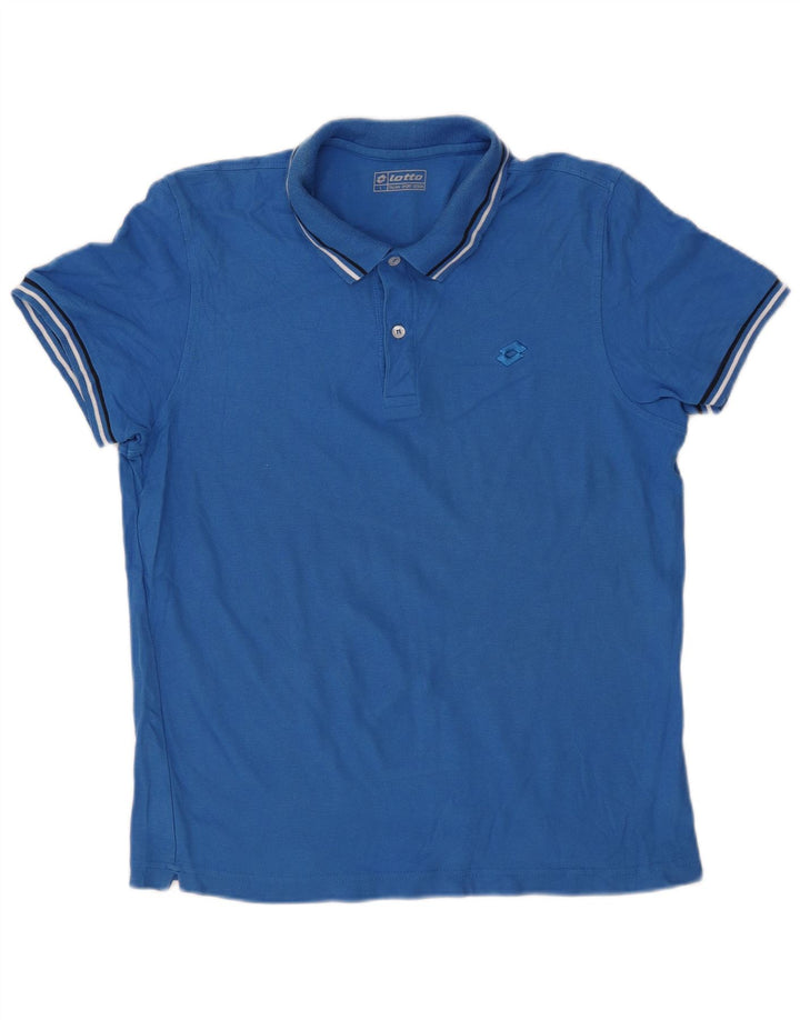 Lotto Herre Polo Shirt Stor Blå Bomuld