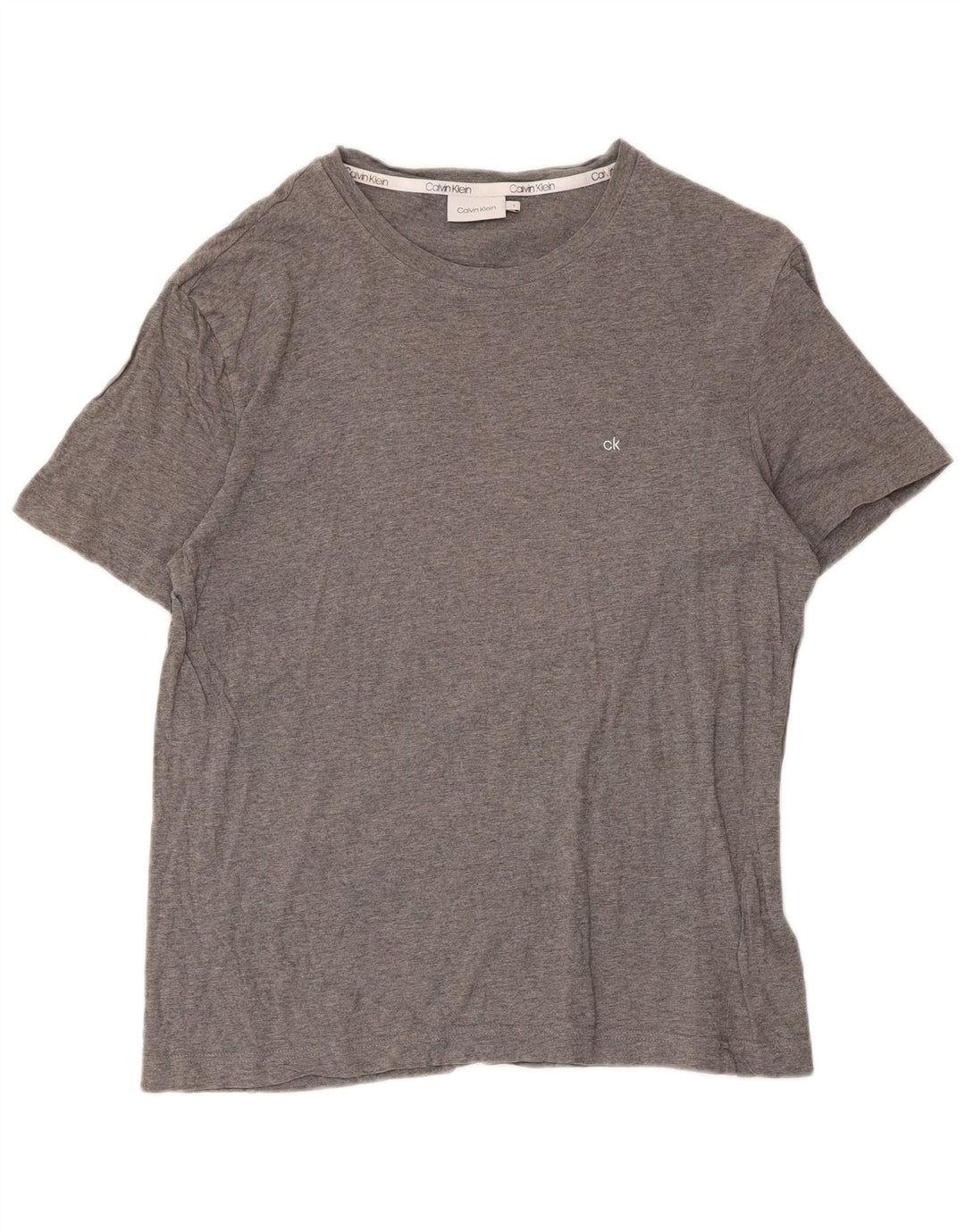 Calvin Klein Herre T-Shirt Top Stor Grå Bomuld
