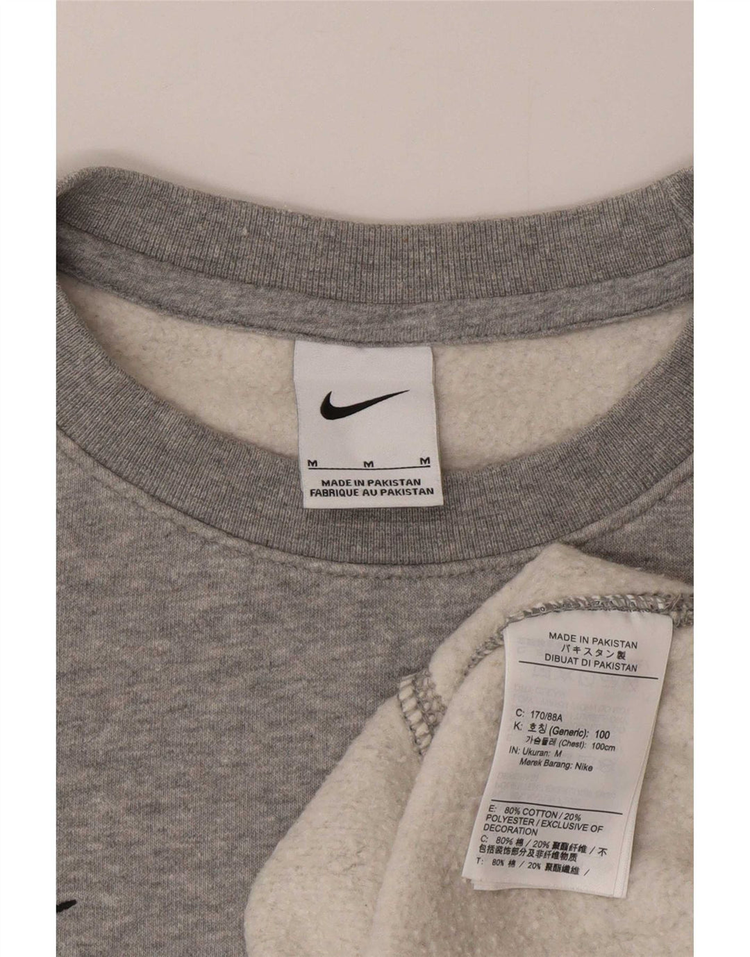 Nike sweatshirt til mænd mellem grå bomuld