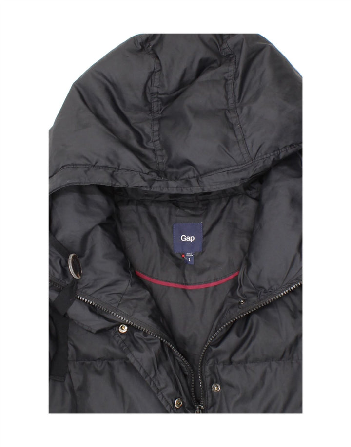 GAP Womens Hooded Padded Jacket UK 10 Small Black Polyester Vintage Gap and Second-Hand Gap from Messina Hembry 