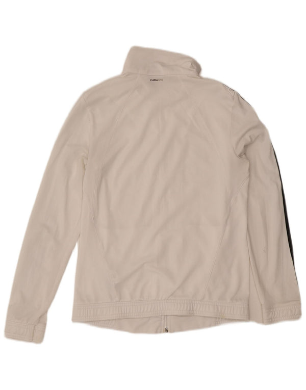 Adidas dame Clima 365 træningsdragt topjakke UK 8/10 Lille hvid polyester
