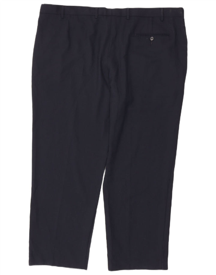 Marks & Spencer Herre Regular Fit Suit Bukser W46 L31 Marineblå polyester