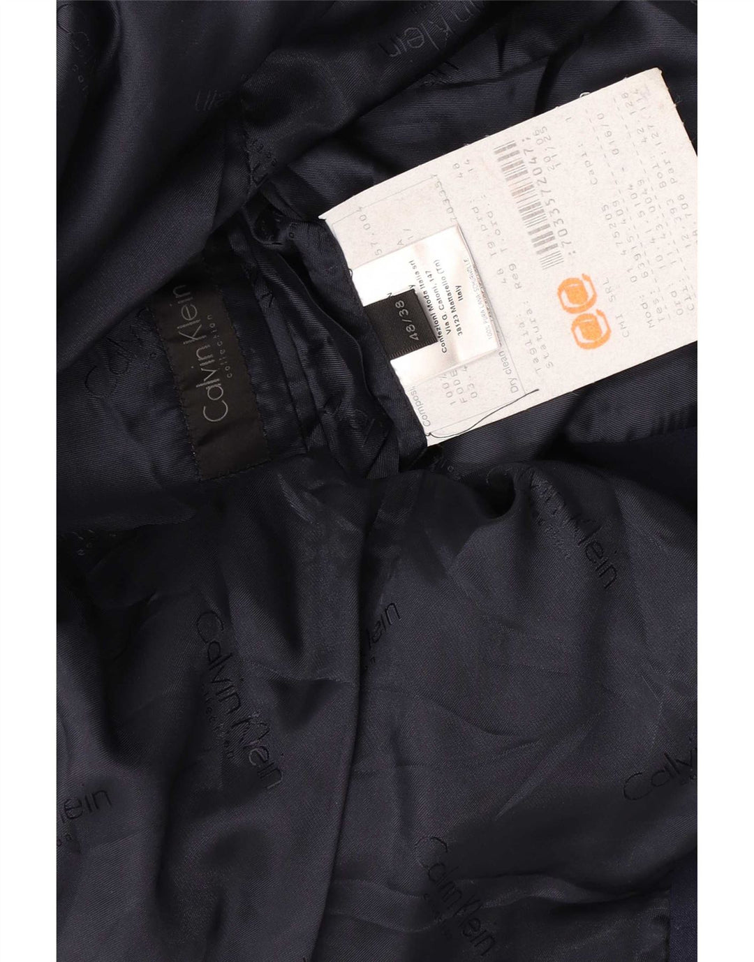 Calvin Klein Herre 1-knap blazerjakke IT 48 Mellem marineblå uld