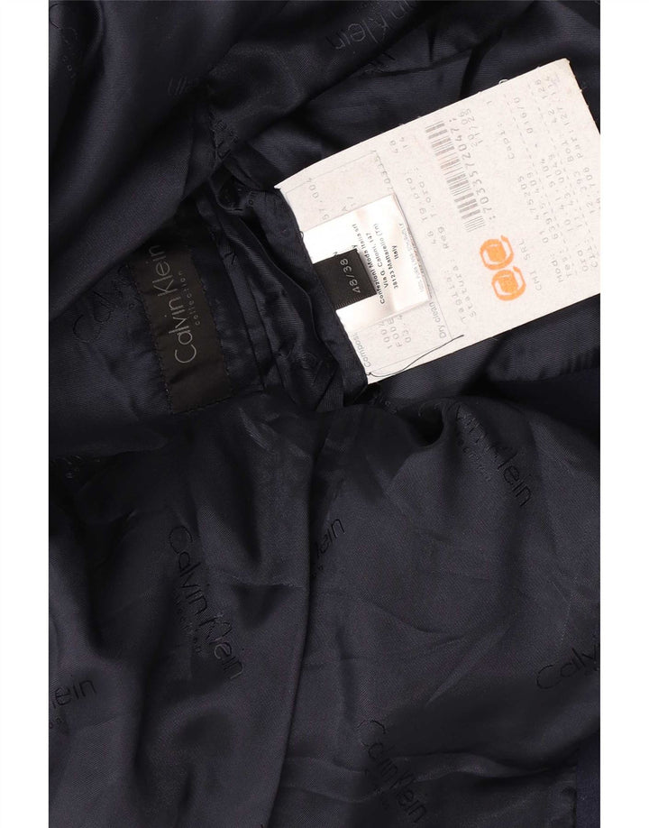 Calvin Klein Herre 1-knap blazerjakke IT 48 Mellem marineblå uld