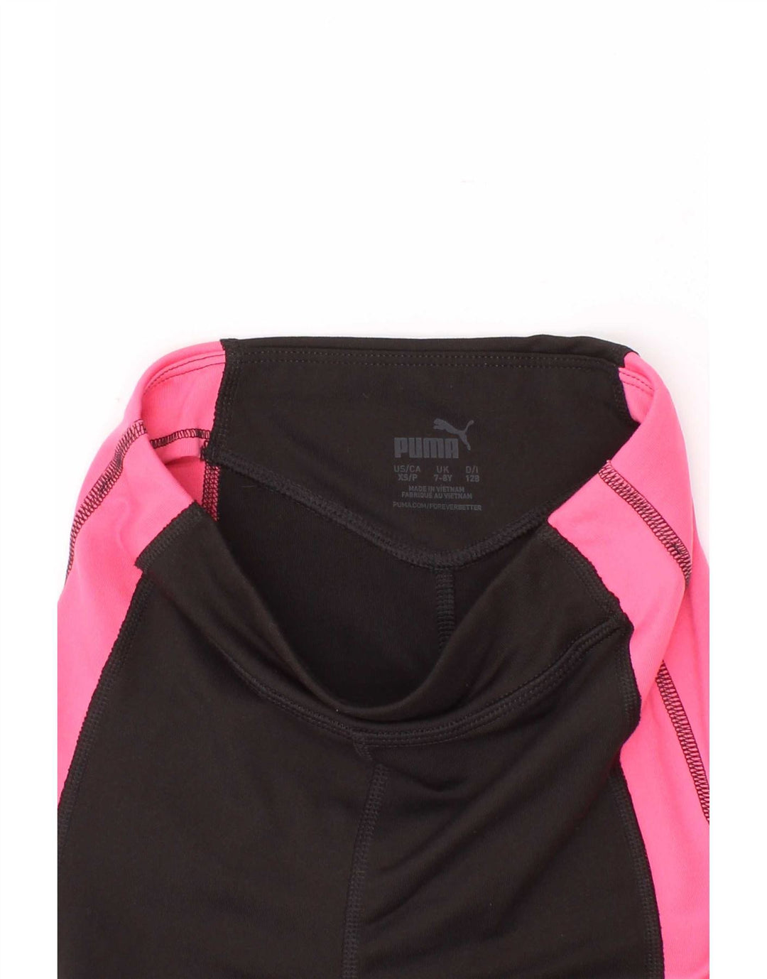 Puma Girls Grafiske Capri Leggings 7-8 år Sort Colourblock Polyester