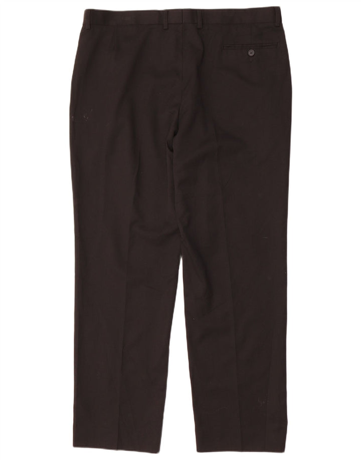 Marks & Spencer Herre Regular Fit Chinobukser W38 L31 Sort polyester