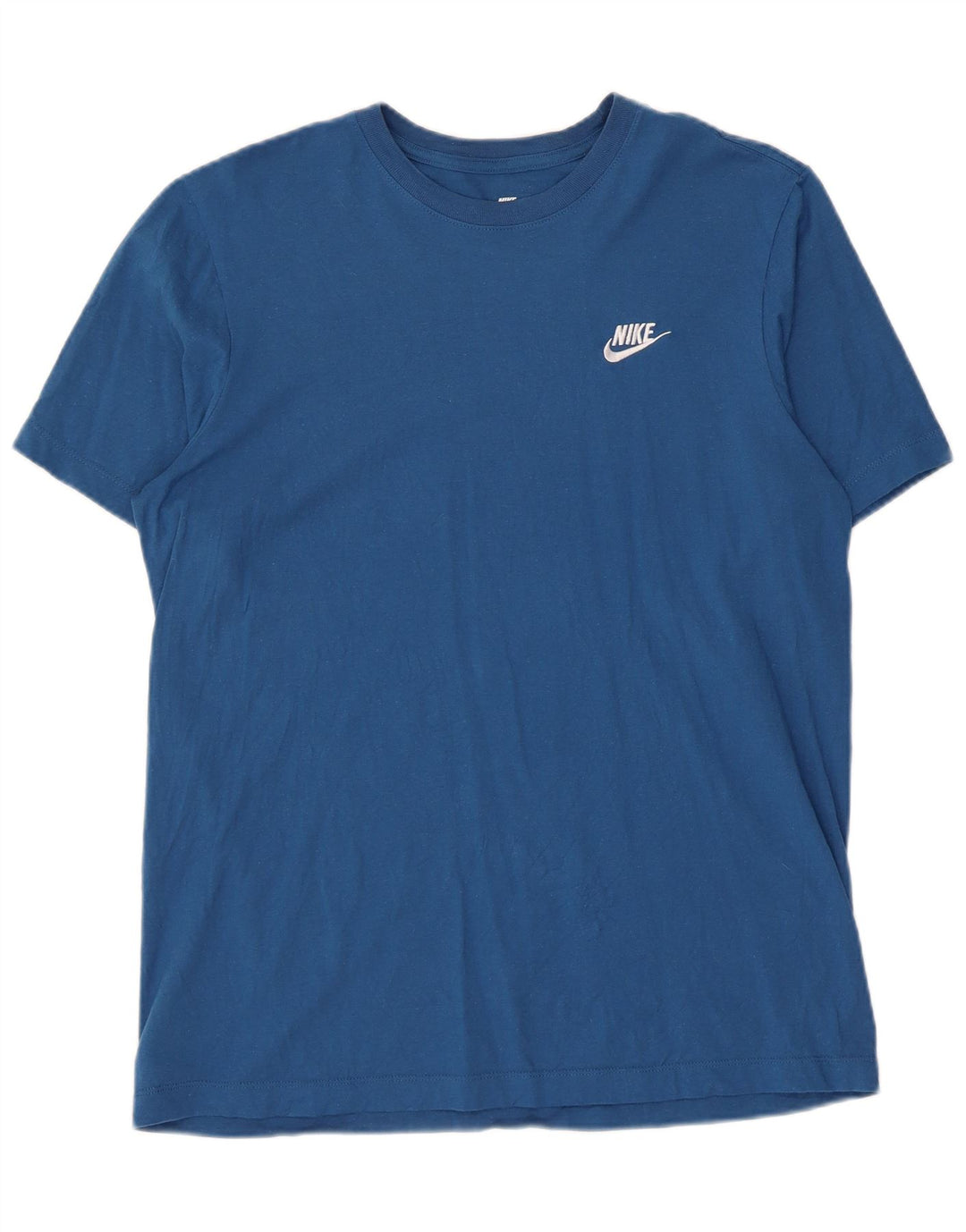 Nike T-shirt top mellemblå bomuld til mænd