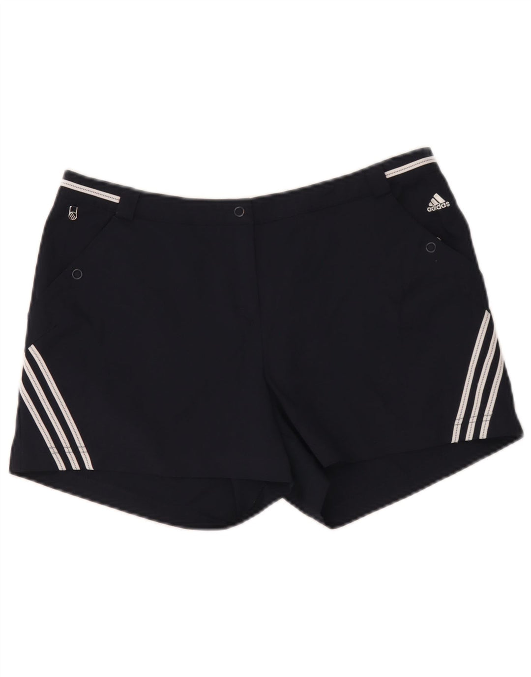 Adidas Womens Climalite Chino Shorts UK 16 Large W34 Navy Blue Polyester