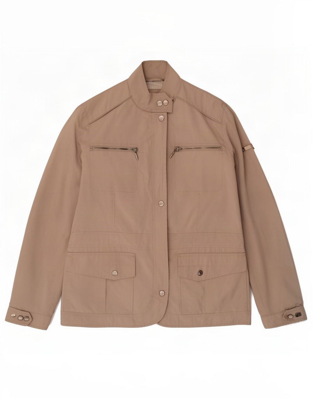 Geox Womens Respira Utility Jacket UK 12 Medium Beige Polyester
