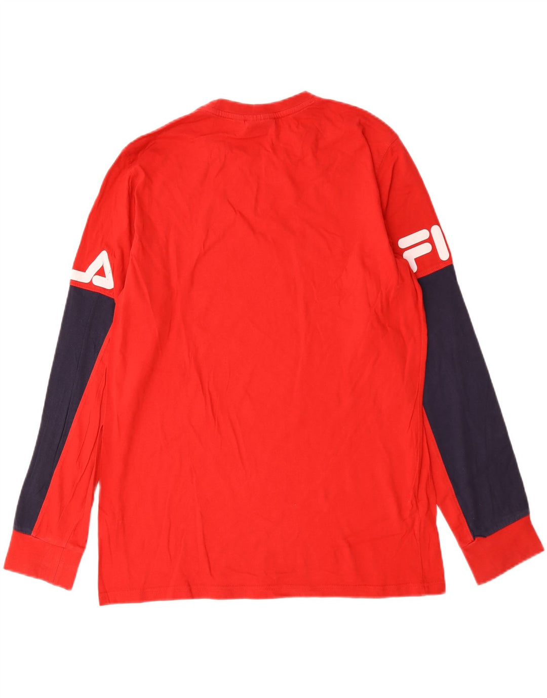 Fila Herre Grafisk Top Langærmet Stor Rød Colourblock Bomuld