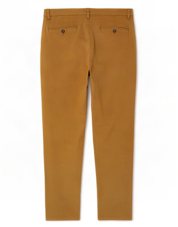 Marks & Spencer Herre Slim Chino Bukser W36 L31 Brun Bomuld