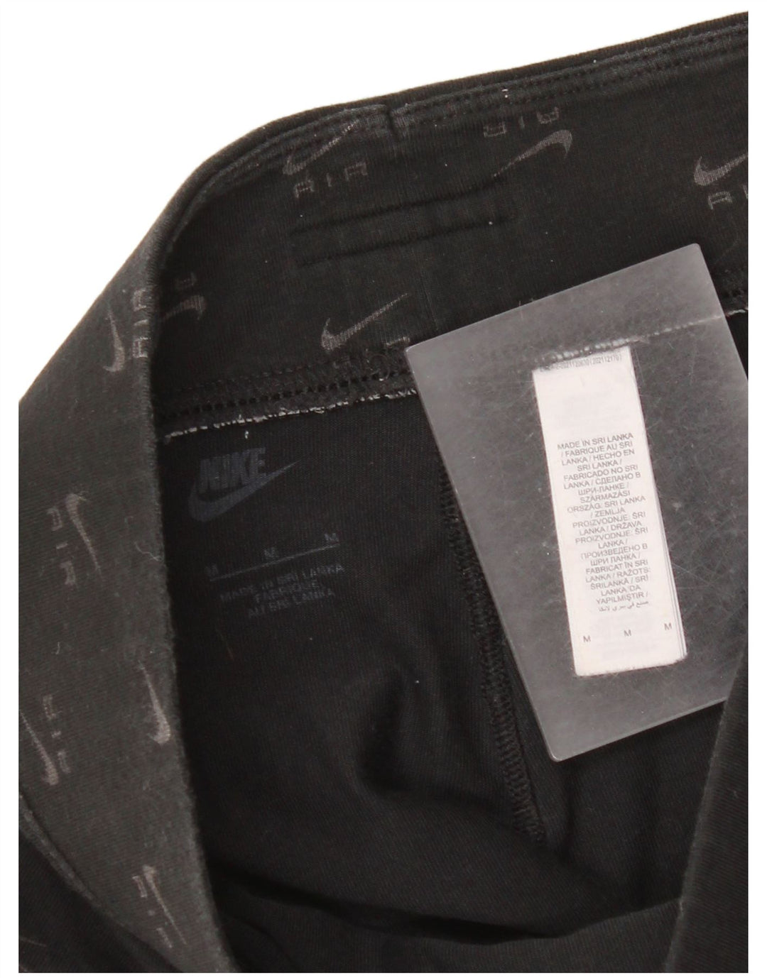 Nike Dame Grafiske Leggings UK 12 Medium Sort Bomuld