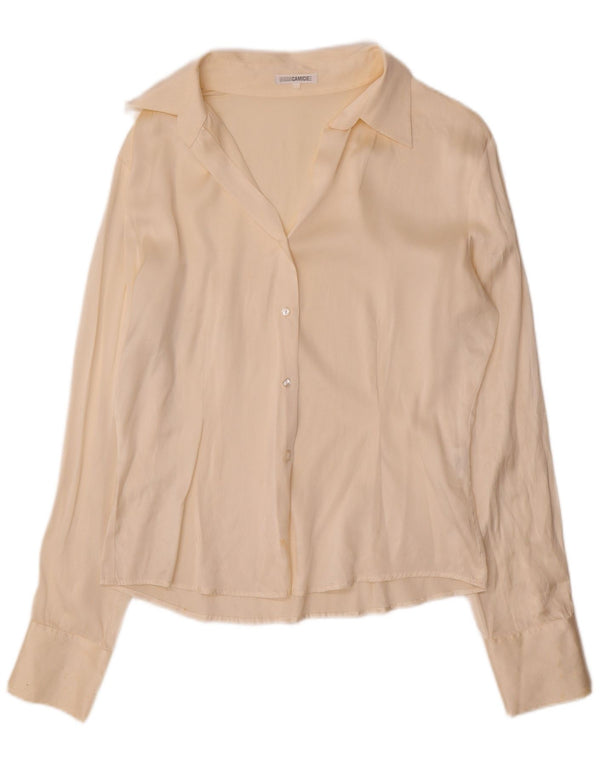 Naracamicie Dame Shirt Bluse UK 16 Large Off White Silk