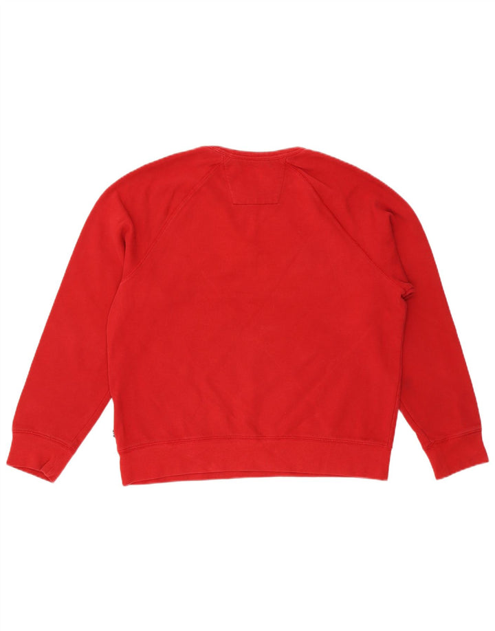 Nautica Herre Grafisk Sweatshirt Jumper Medium Rød Bomuld