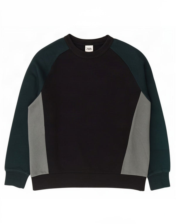 Zara Sweatshirt Jumper Medium Sort Colourblock