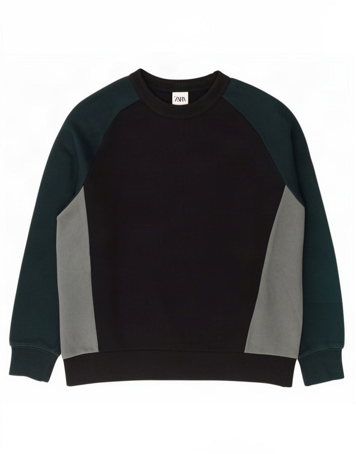 Zara Sweatshirt Jumper Medium Sort Colourblock