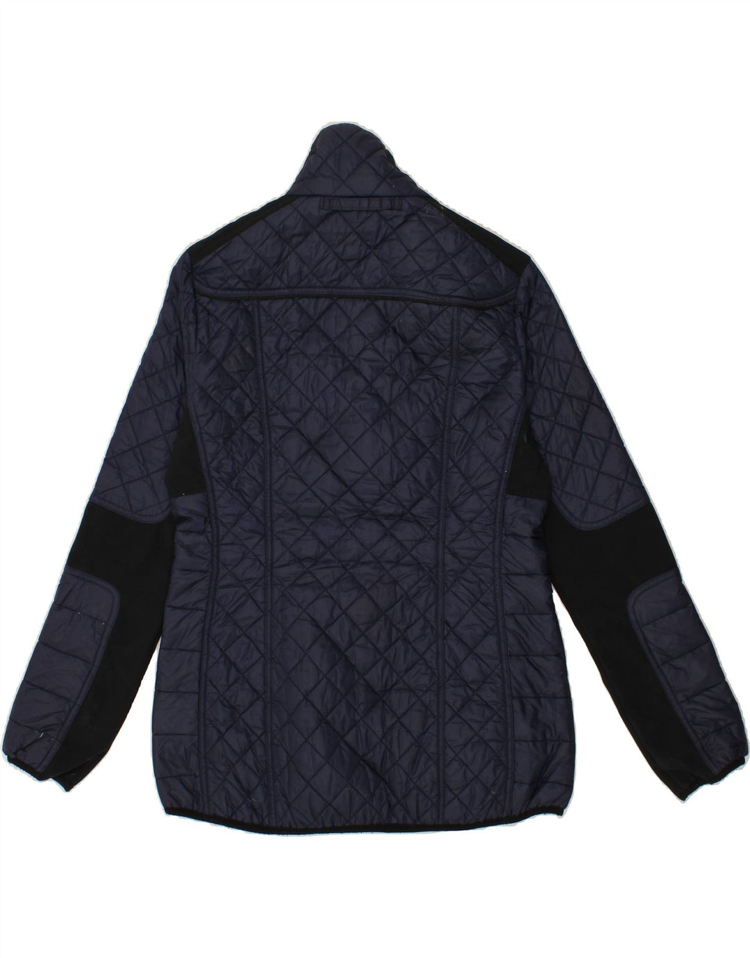 MUSTO Womens Quilted Jacket UK 14 Medium  Navy Blue Colourblock Vintage Musto and Second-Hand Musto from Messina Hembry 