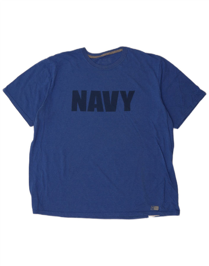 RUSSELL ATHLETIC Herre Grafisk T-Shirt Top 2XL Blå