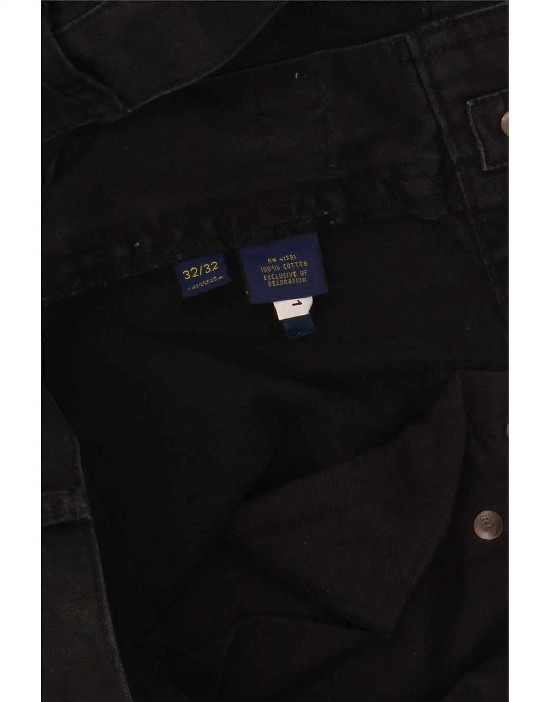 POLO RALPH LAUREN Straight jeans til mænd W32 L32 Sort bomuld