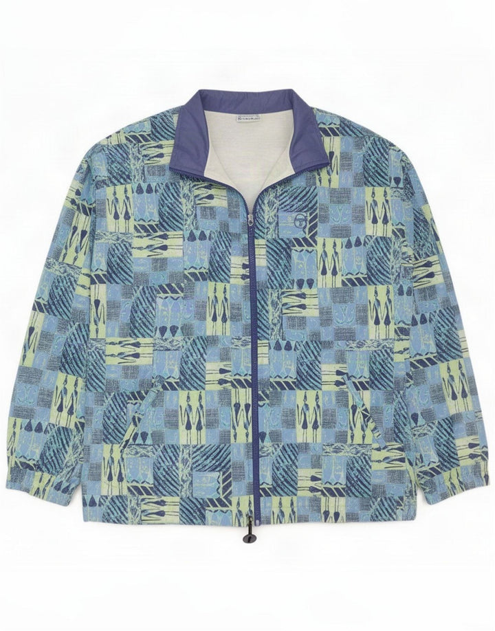 Sergio Tacchini Herre træningsdragt Topjakke IT 48 Medium Blue Patchwork