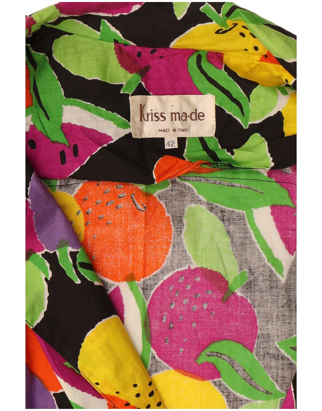 Vintage kvinders 3/4-ærmede kappekjole IT 42 Medium Multicolored Floral