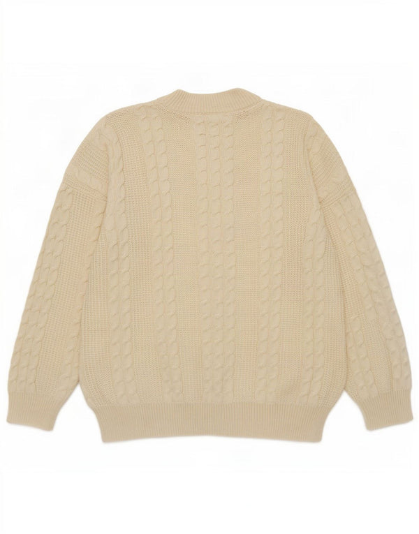 Vintage dame sweater med rund hals DK 14 Large Off White