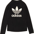 ADIDAS Womens Oversized Graphic Sweatshirt Jumper UK 10 Small Black Cotton Vintage Adidas and Second-Hand Adidas from Messina Hembry 