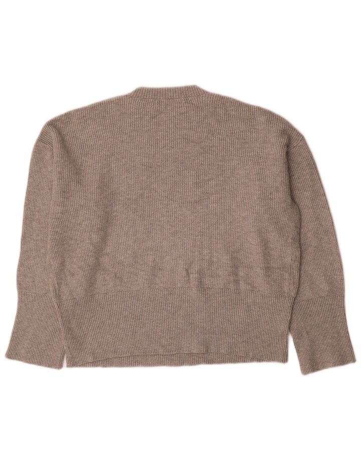 Marks & Spencer dame sweater med rund hals i overstørrelse UK 14 mellemgrå
