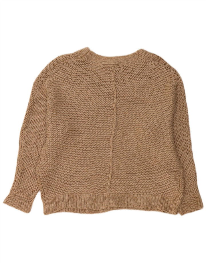 MOSSIMO Dame Oversized Boat Neck Jumper Sweater UK 14 Medium Beige
