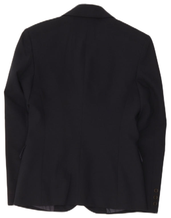 Sisley Dame 3 Button Blazer Jacket IT 40 Small Navy Blue Polyester