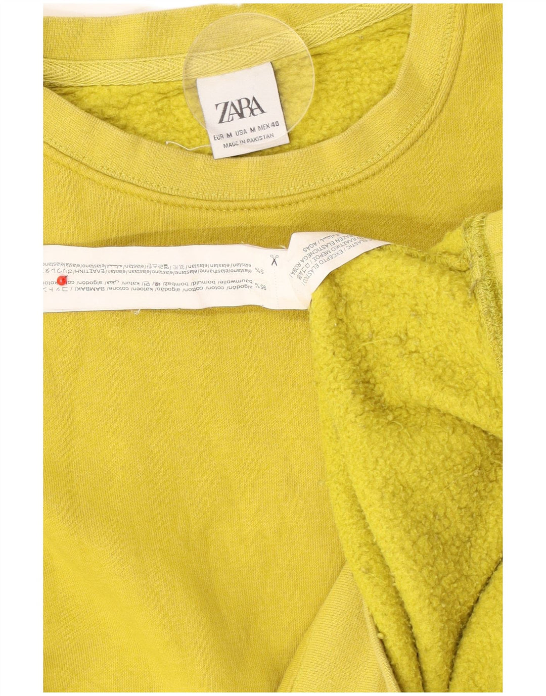 Zara Herre sweatshirt Jumper Medium Gul Bomuld