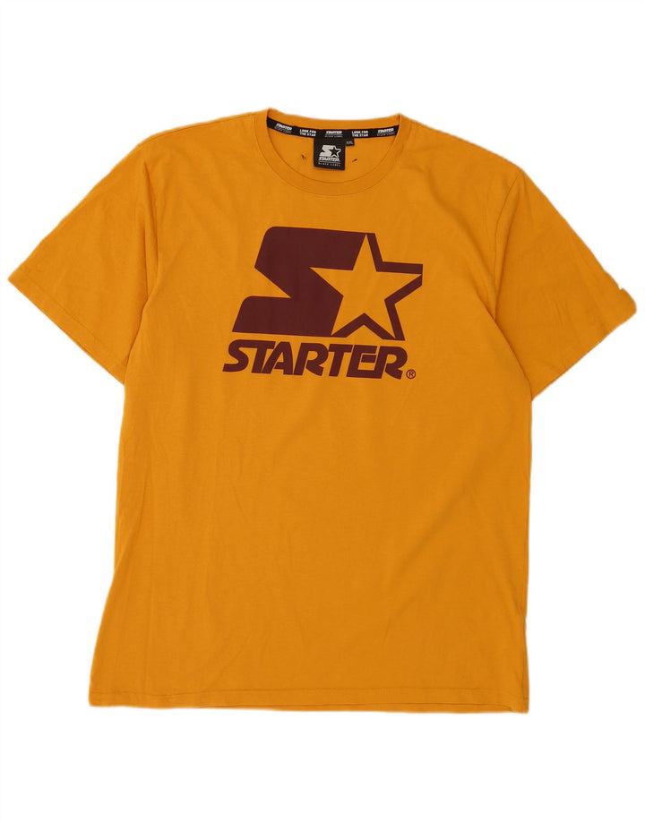 Starter Herre Grafisk T-Shirt Top 2XL Gul Bomuld