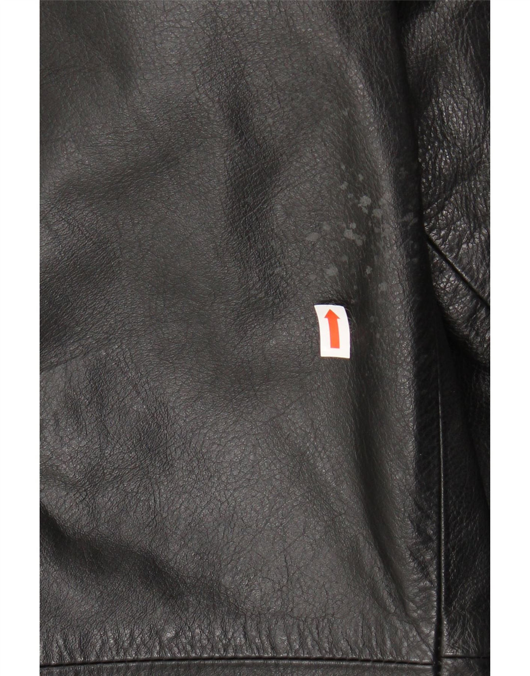 VINTAGE Herre Læderjakke IT 50 Stor Sort Læder