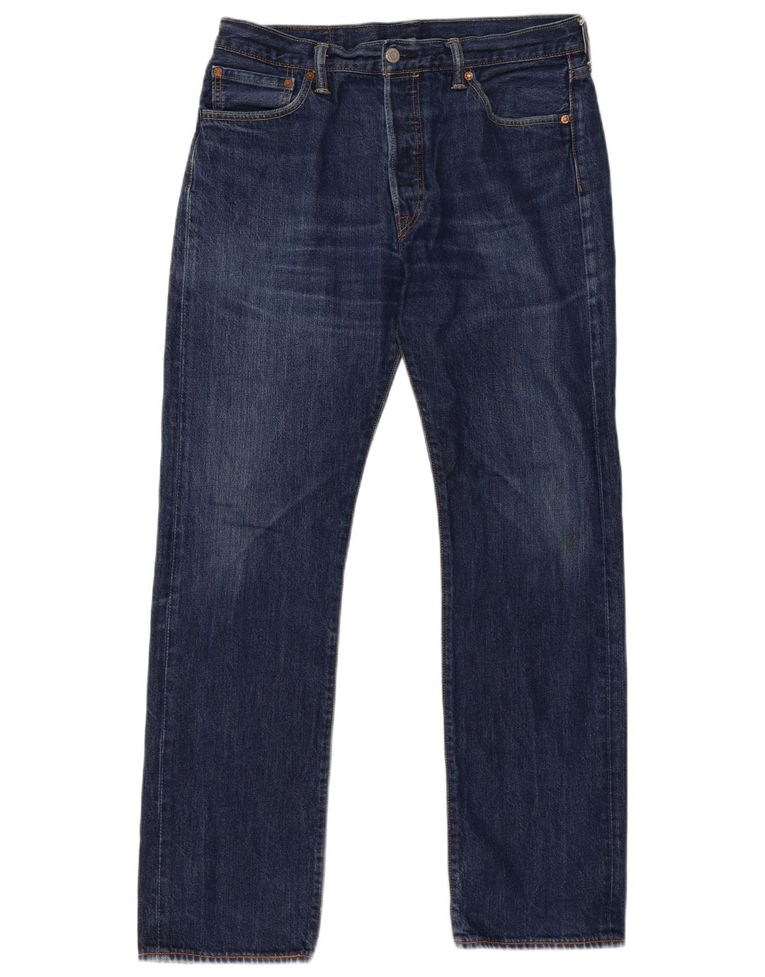 LEVI'S Herre 501 Straight Jeans W34 L34 Blå