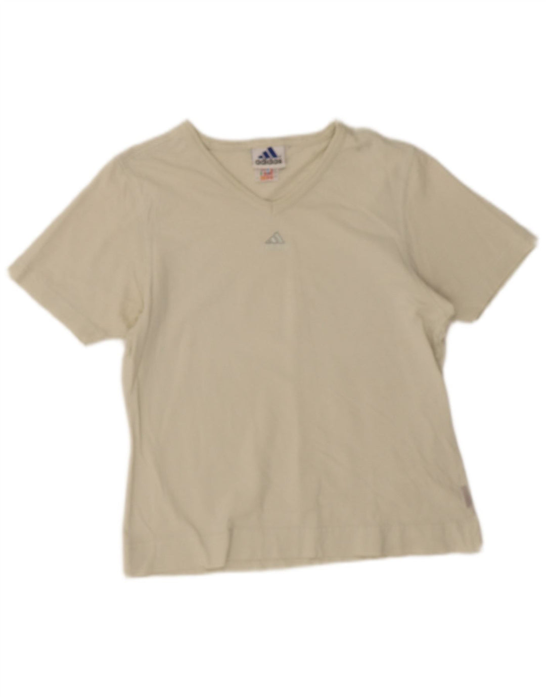 Adidas Dame T-Shirt Top UK 12 Medium Beige