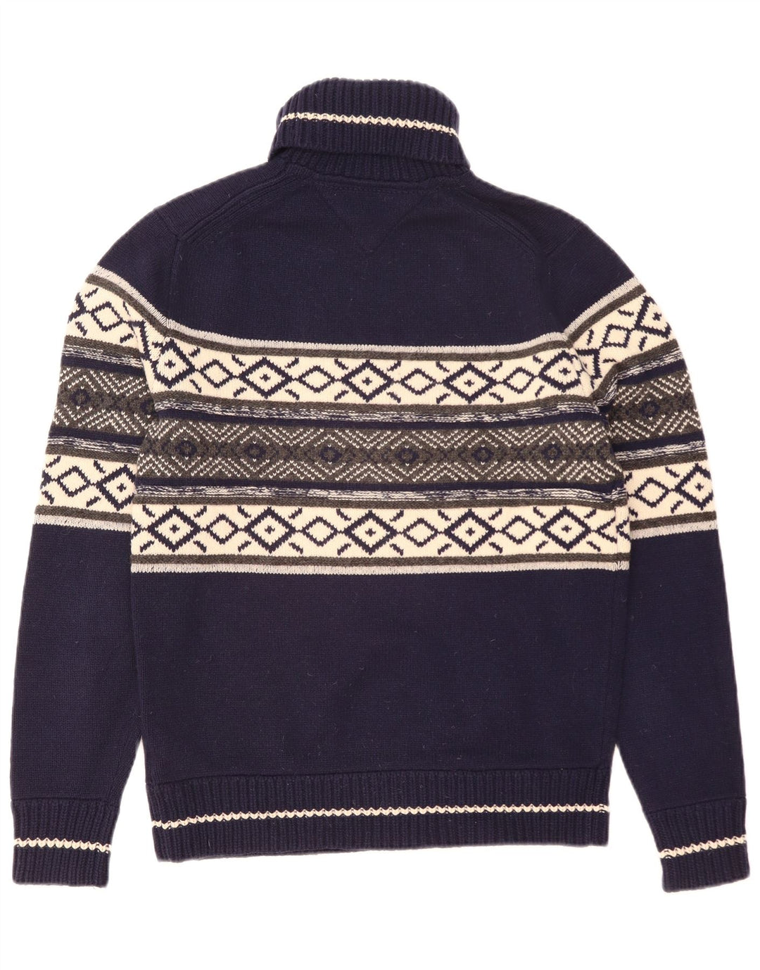 Tommy Hilfiger Herre rullehals sweater Medium Navy Blue Fair Isle