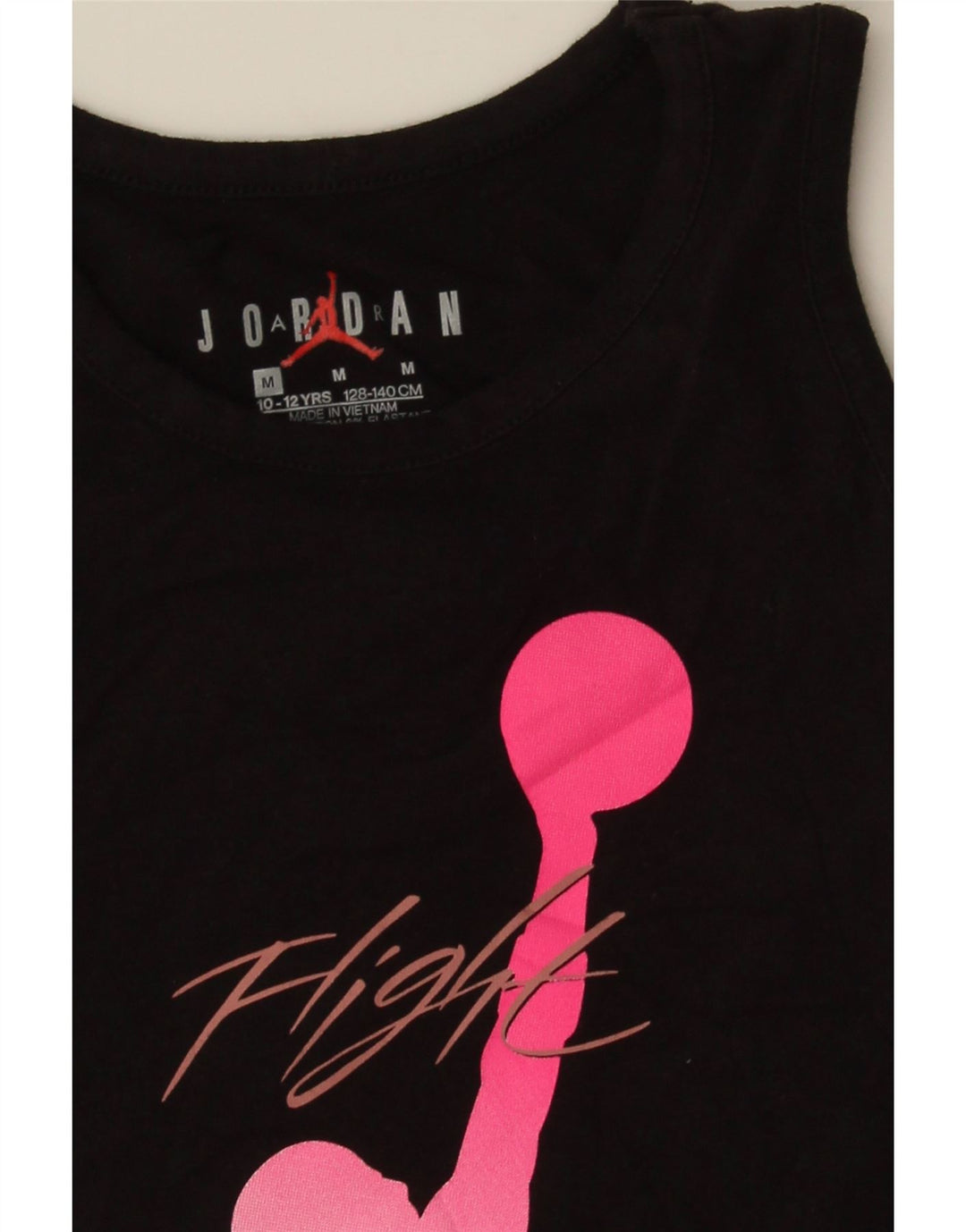 NIKE Girls Crop Grafisk Vest Top 10-11 år Medium Sort