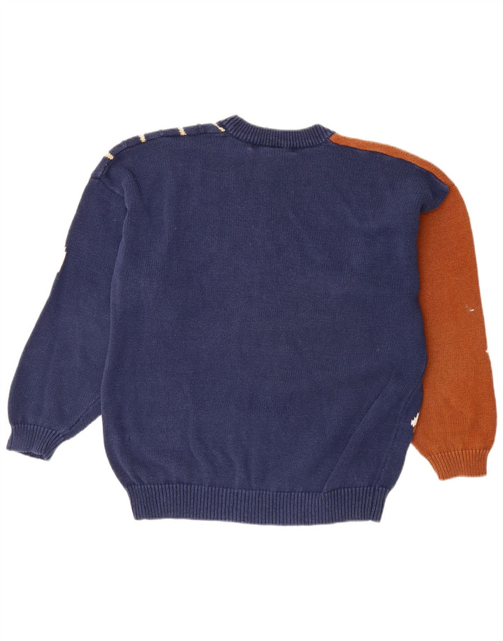 I.B Diffusion Dame Jumper Sweater UK 16 Large Navy Blue Paisley