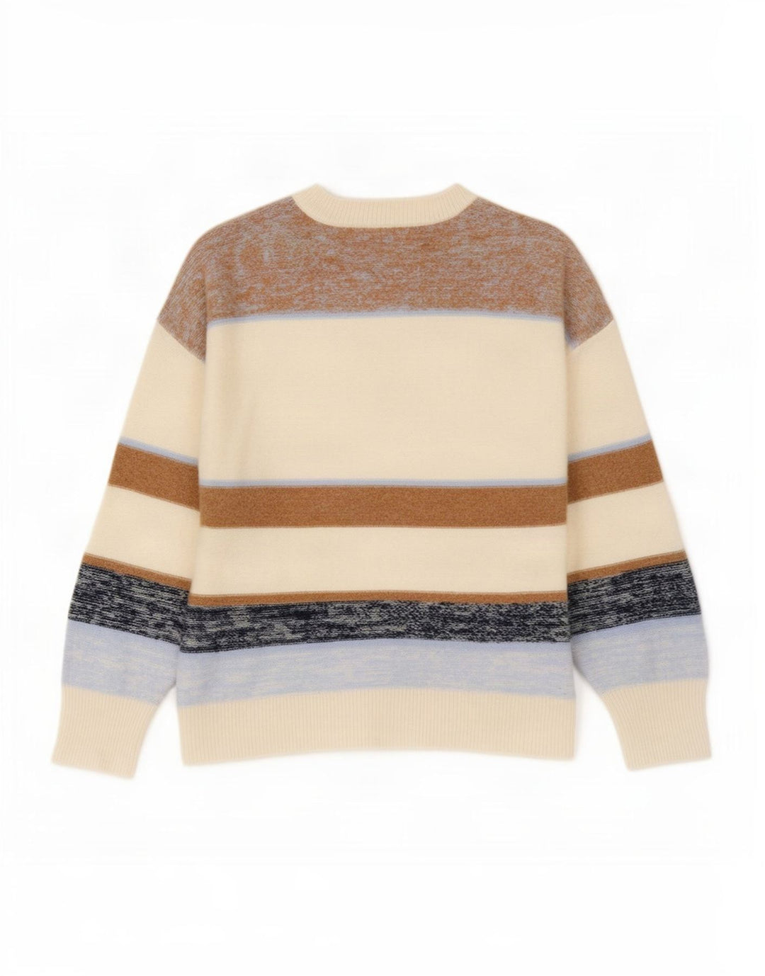 Reiss herre rund hals sweater stor flerfarvet stribet uld