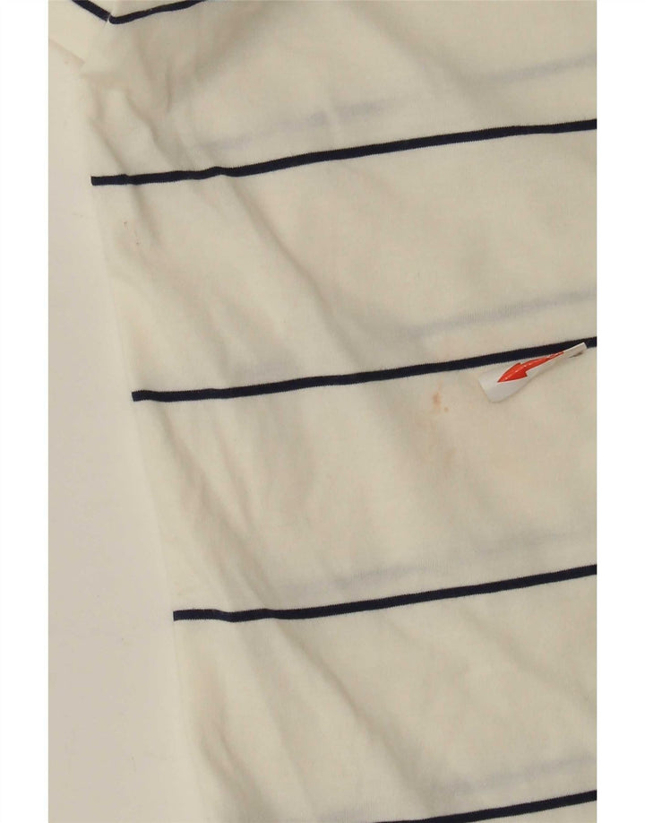 Nike herre Regular Fit Polo Shirt 2XL hvid stribet bomuld