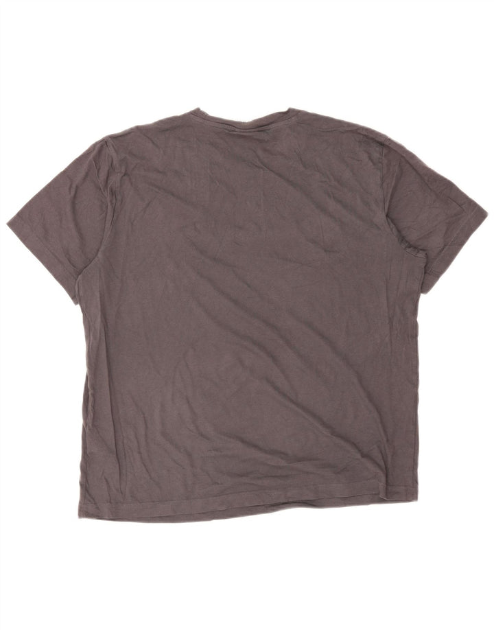 Champion Herre Grafisk T-Shirt Top Stor Grå Bomuld