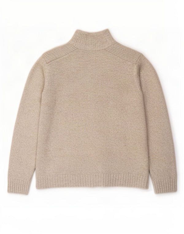 Marks & Spencer Herre Cardigan Sweater Stor Beige Flecked Acryl