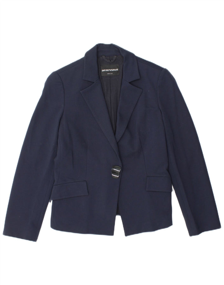 Emporio Armani Dame 1 Knap Blazer Jacket UK 10 Small Navy Blue